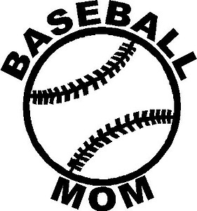 Baseball Mom, Vinyl decal sticker