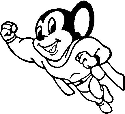 mighty mouse coloring pages - photo #3