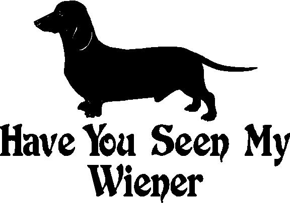 Wiener Dog Have You Seen My Wiener Vinyl Decal Sticker