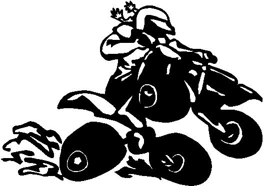 Girl riding a Quad, Vinyl cut decal